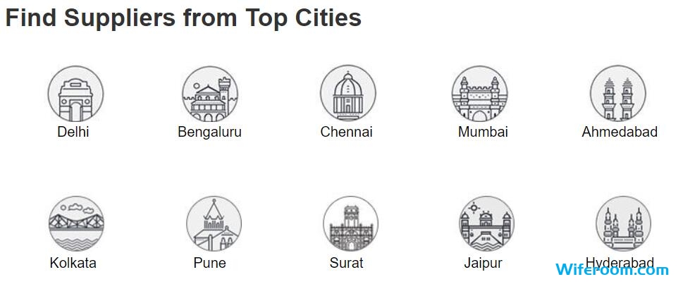 Find suppliers from these cities of India
