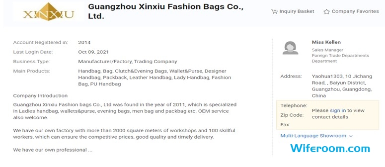 Guangzhou Xinxiu Fashion Bags