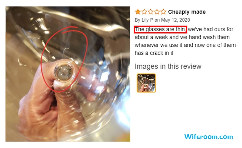 customer review of wine glass